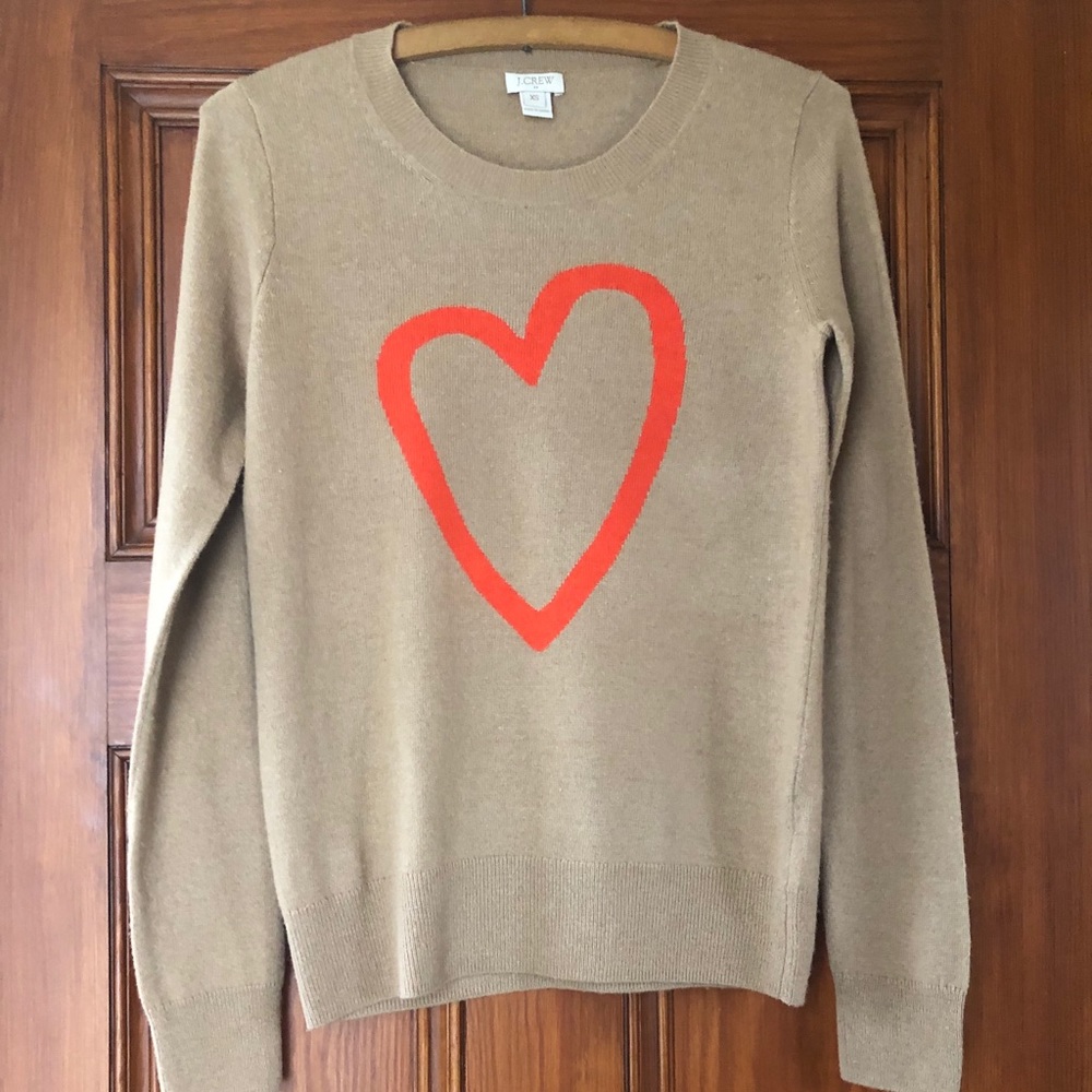 J Crew Heart Sweater